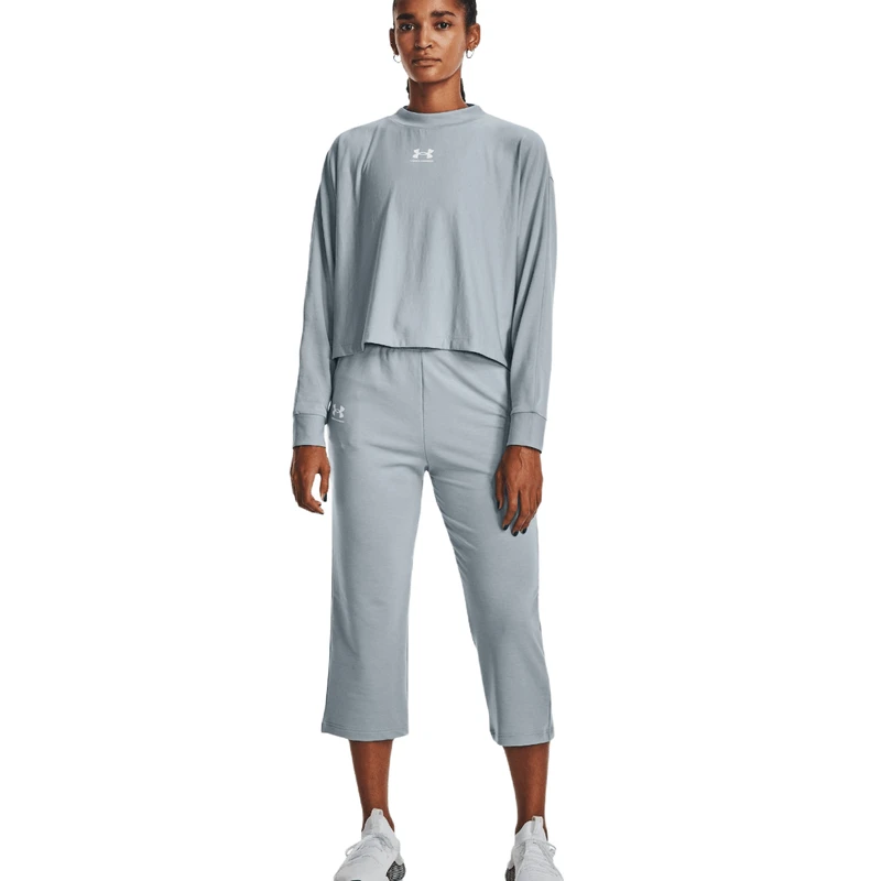 Under Armour Rival Terry Flare Crop Pant - Women's - Image 6