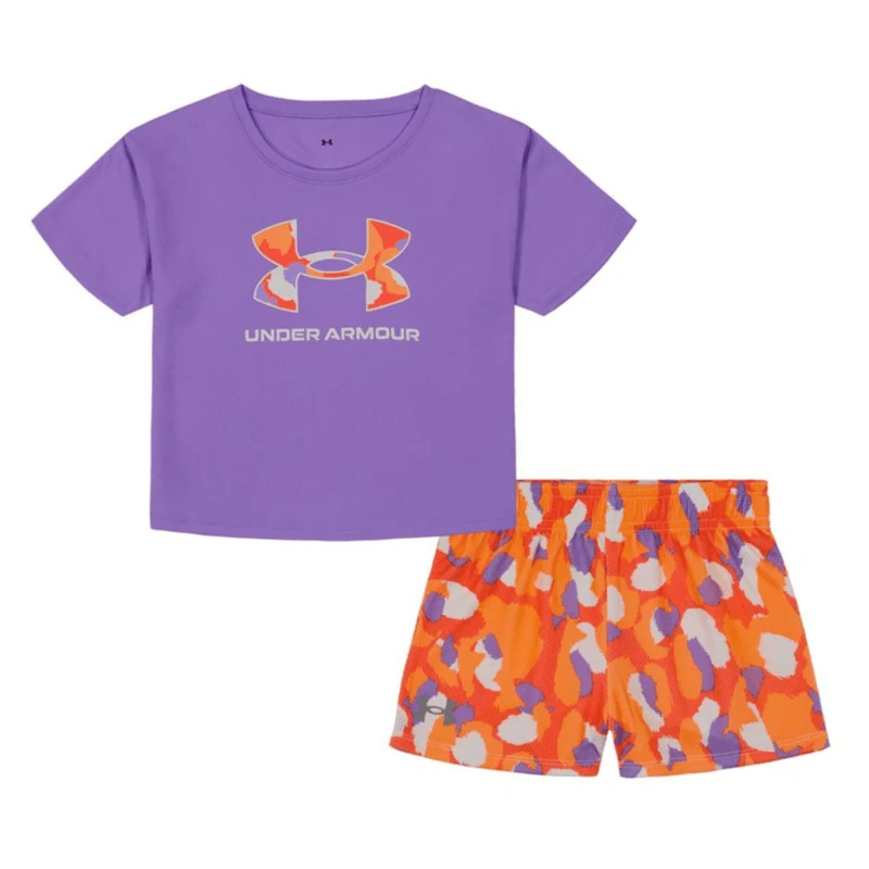 Under Armour Bouncy Logo Shirt And Short Set - Girls'